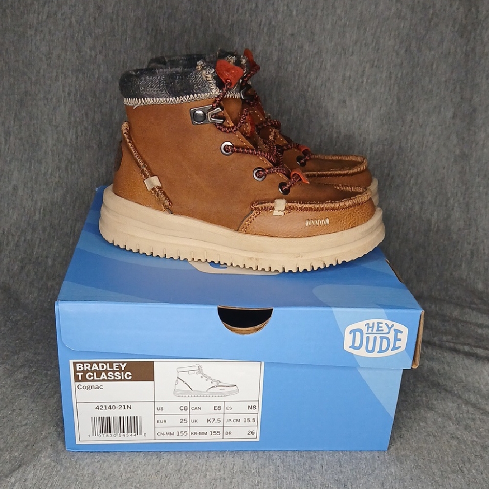 Hey Dude Kids Bradley T Classic Cognac Boots